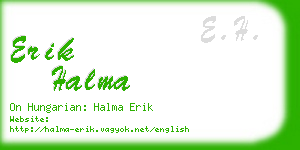 erik halma business card